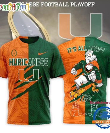 Miami Hurricanes 2026 Playoff National Championship Split Color 3D Shirt