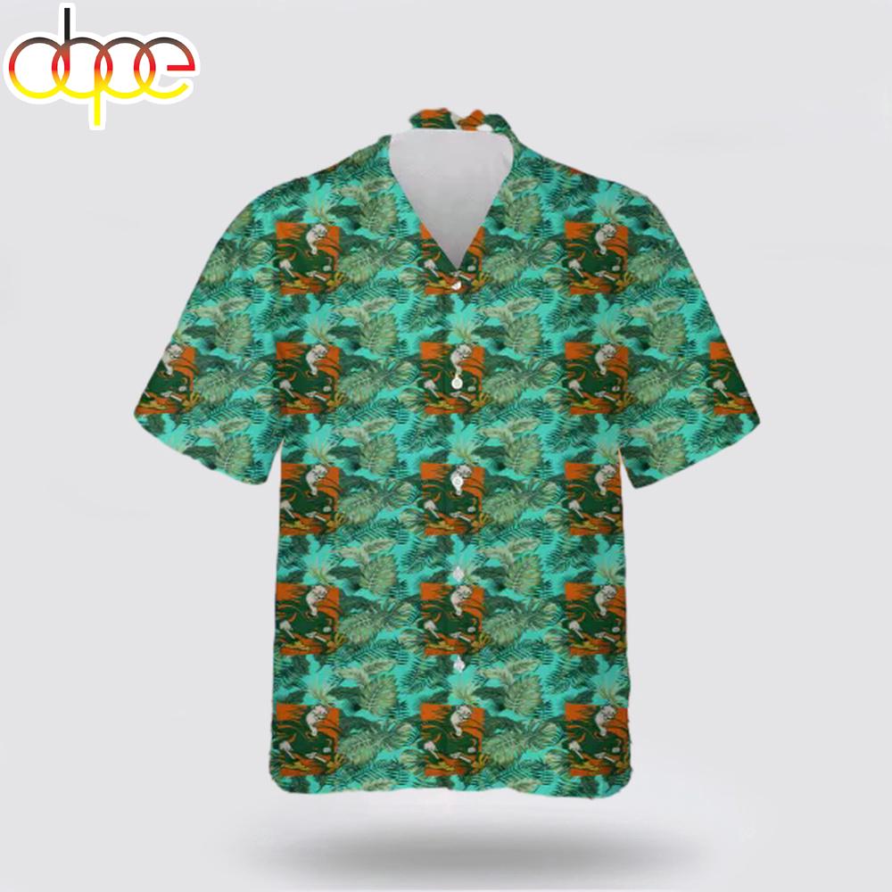 Miami Hurricanes Tropical Pattern Hawaiian Shirt