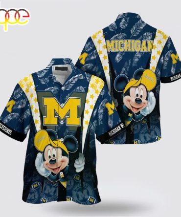 Michigan Wolverines Mickey Mouse L Hawaiian Shirt For Fans
