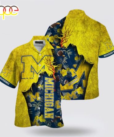 Michigan Wolverines Ncaa God Hawaiian Shirt For Fans