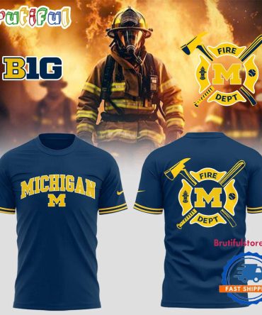 Michigan Wolverines X Firefighter Appreciation Night T Shirt