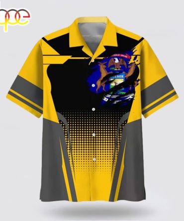 Michigan Wolverines Yellow American Hawaiian Shirt For Fans