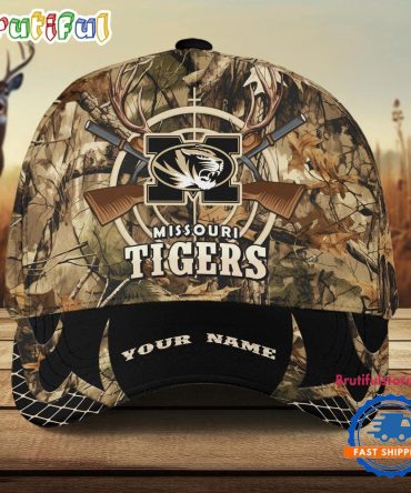 Missouri Tigers Camo Hunting Cap, Sport Team Camo Hunting Hats
