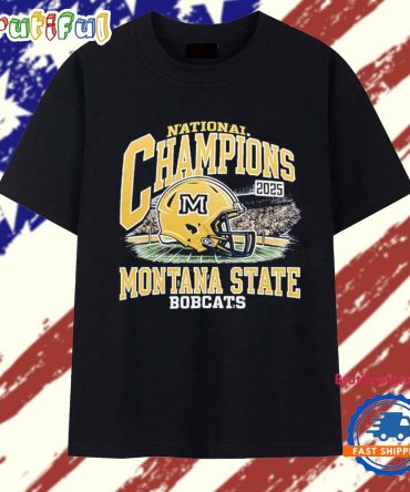 Montana State Bobcats 2025 National Champions Helmet T Shirt