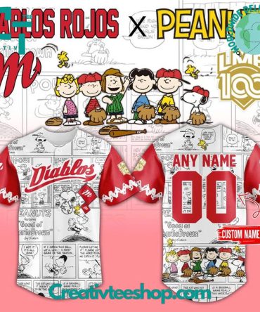 Diablos Rojos Del Mexico X Peanuts 2025 Custom Jersey