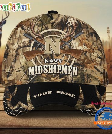 Navy Midshipmen Camo Hunting Cap, Sport Team Camo Hunting Hats