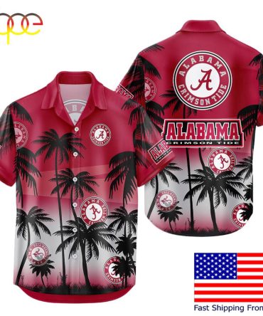 Ncaa Alabama Crimson Tide Coconut Forest Tropical Style Hawaiian Shirt  For Fans
