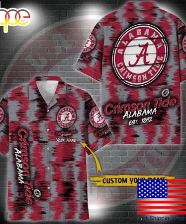 Ncaa Alabama Crimson Tide Custom Ikat Hawaiian Shirt  For Fans