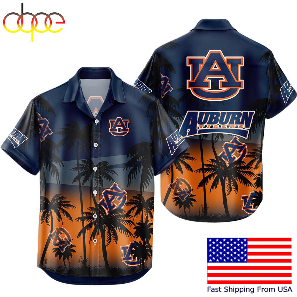 Ncaa Auburn Tigers Coconut Forest Tropical Style Hawaiian Shirt For Fans