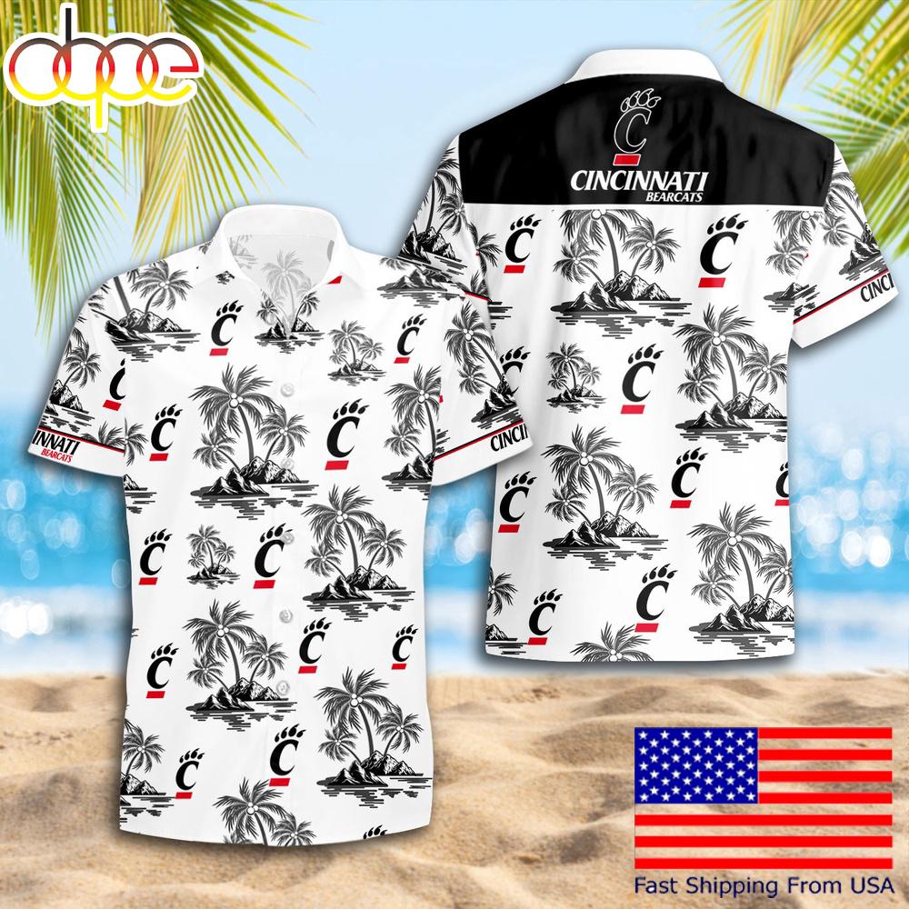 Ncaa Cincinnati Bearcats Summer Coconut Tree Logo Pattern Hawaiian Shirts