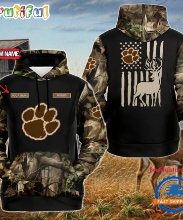 Ncaa Clemson Tigers Sporty Camo Hunting Style Hoodie, Sweatshirt, Tshirt