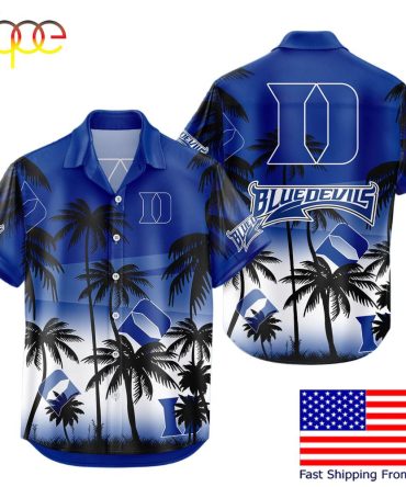 Ncaa Duke Blue Devils Coconut Forest Tropical Style Hawaiian Shirt  For Fans