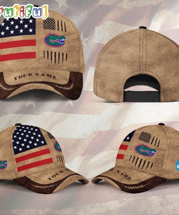 Ncaa Florida Gators Sport Team Pesonalized American Flag Baseball Cap