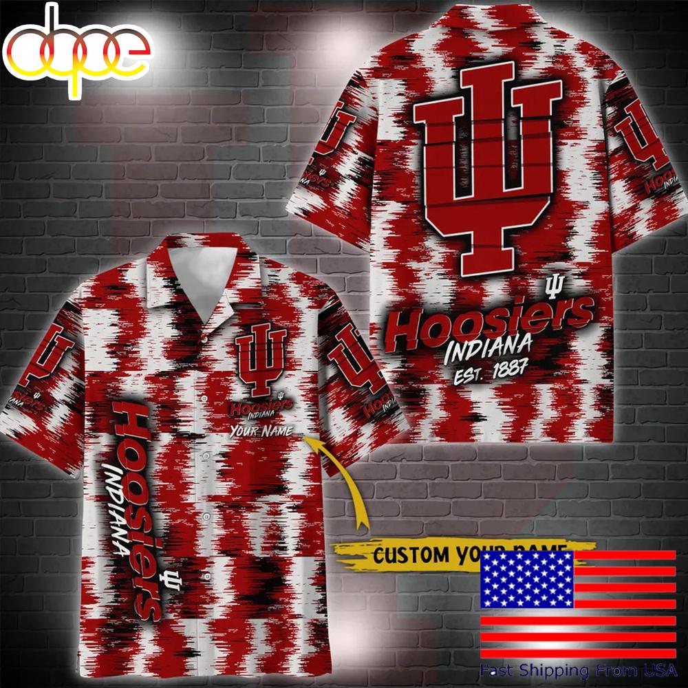Ncaa Indiana Hoosiers Custom Ikat Hawaiian Shirt For Fans