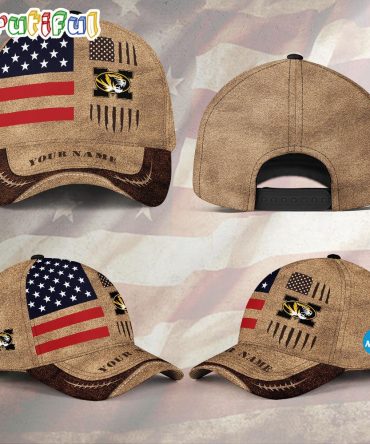 Ncaa Missouri Tigers Sport Team Pesonalized American Flag Baseball Cap