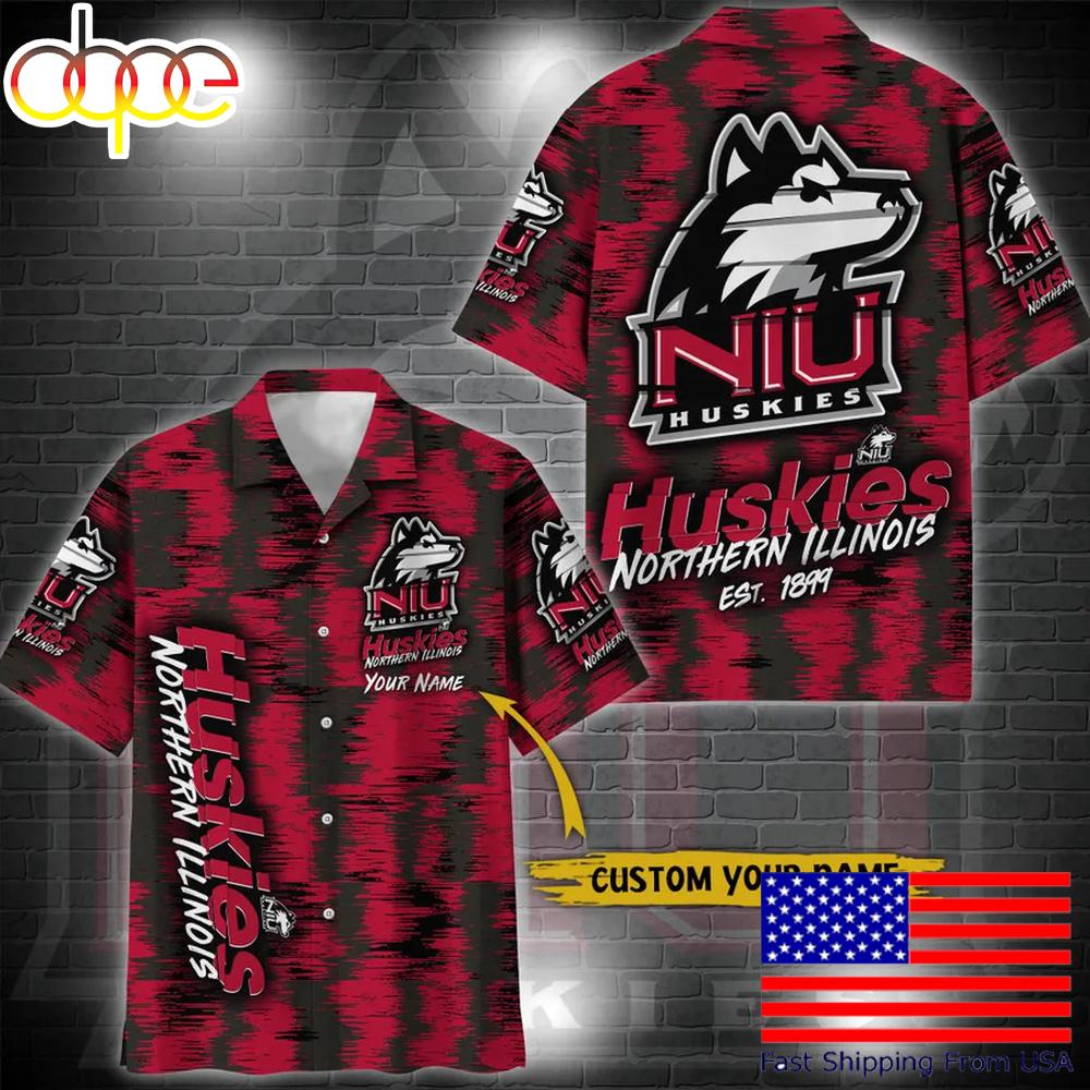 Ncaa Northern Illinois Huskies Custom Ikat Hawaiian Shirt For Fans
