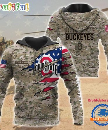 Ncaa Ohio State Buckeyes Military Veterans Camouflage Hoodie