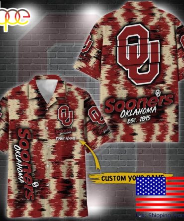 Ncaa Oklahoma Sooners Custom Ikat Hawaiian Shirt  For Fans