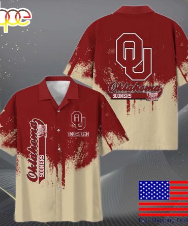 Ncaa Oklahoma Sooners Paint Splatter Custom Hawaiian Shirt For Fans