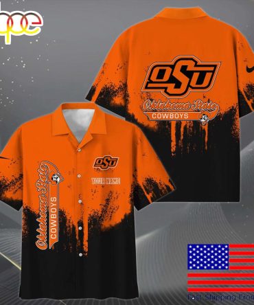 Ncaa Oklahoma State Cowboys Paint Splatter Custom Hawaiian Shirt For Fans