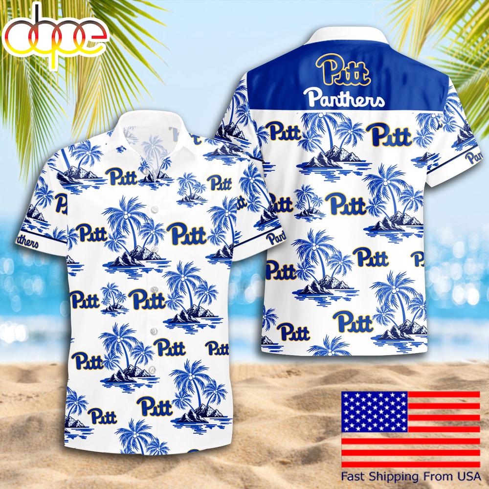 Ncaa Pittsburgh Panthers Summer Coconut Tree Logo Pattern Hawaiian Shirts