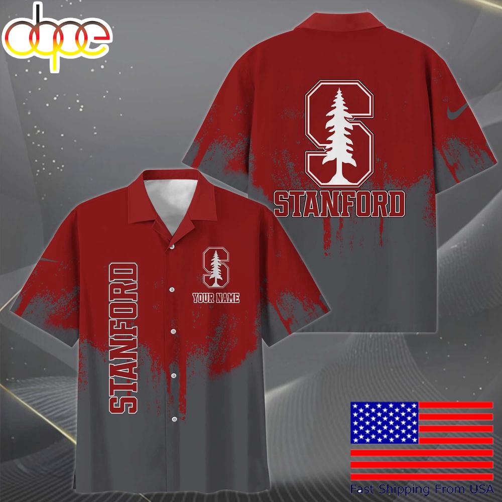 Ncaa Stanford Cardinal Paint Splatter Custom Hawaiian Shirt For Fans