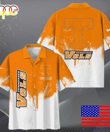 Ncaa Tennessee Volunteers Custom Paint Splatter Logo Hawaiian Shirt  For Fans