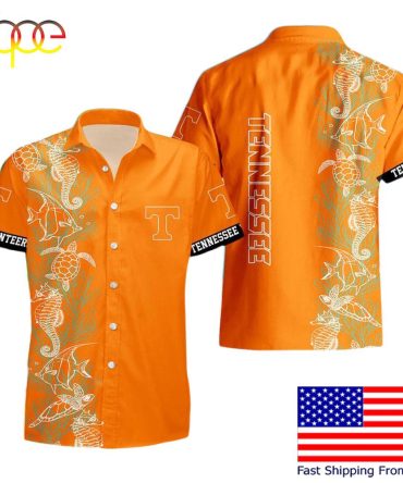 Ncaa Tennessee Volunteers Turtle Seaweed Pattern Hawaiian Shirt , Cool Mens Hawaiian Shirts