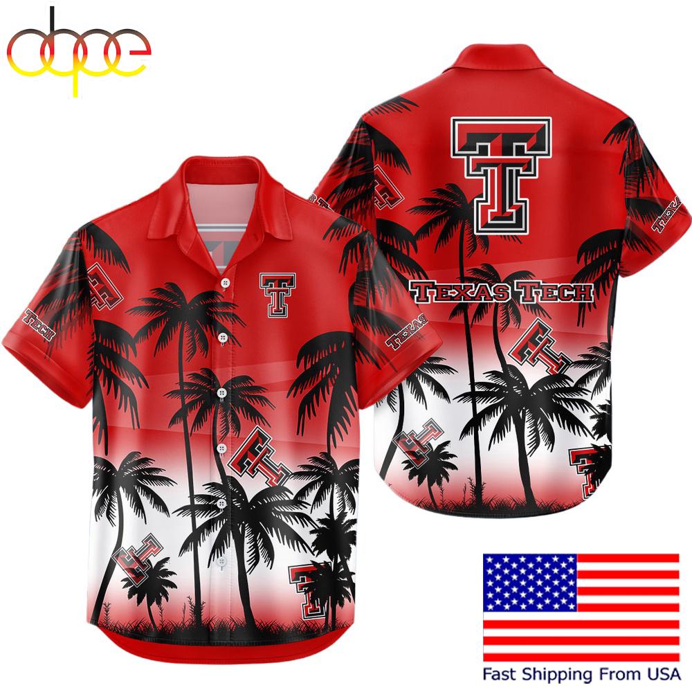 Ncaa Texas Tech Red Raiders Coconut Forest Tropical Style Hawaiian Shirt For Fans
