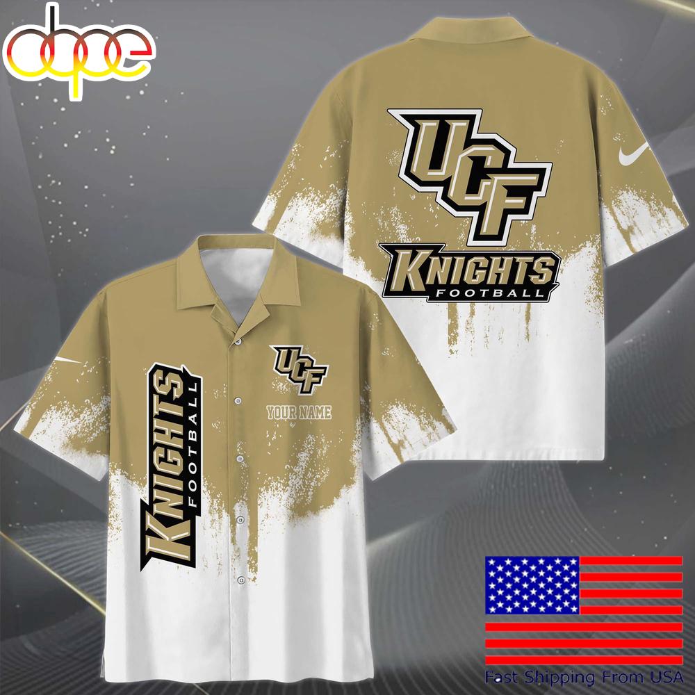 Ncaa Ucf Knights Custom Paint Splatter Logo Hawaiian Shirt For Fans