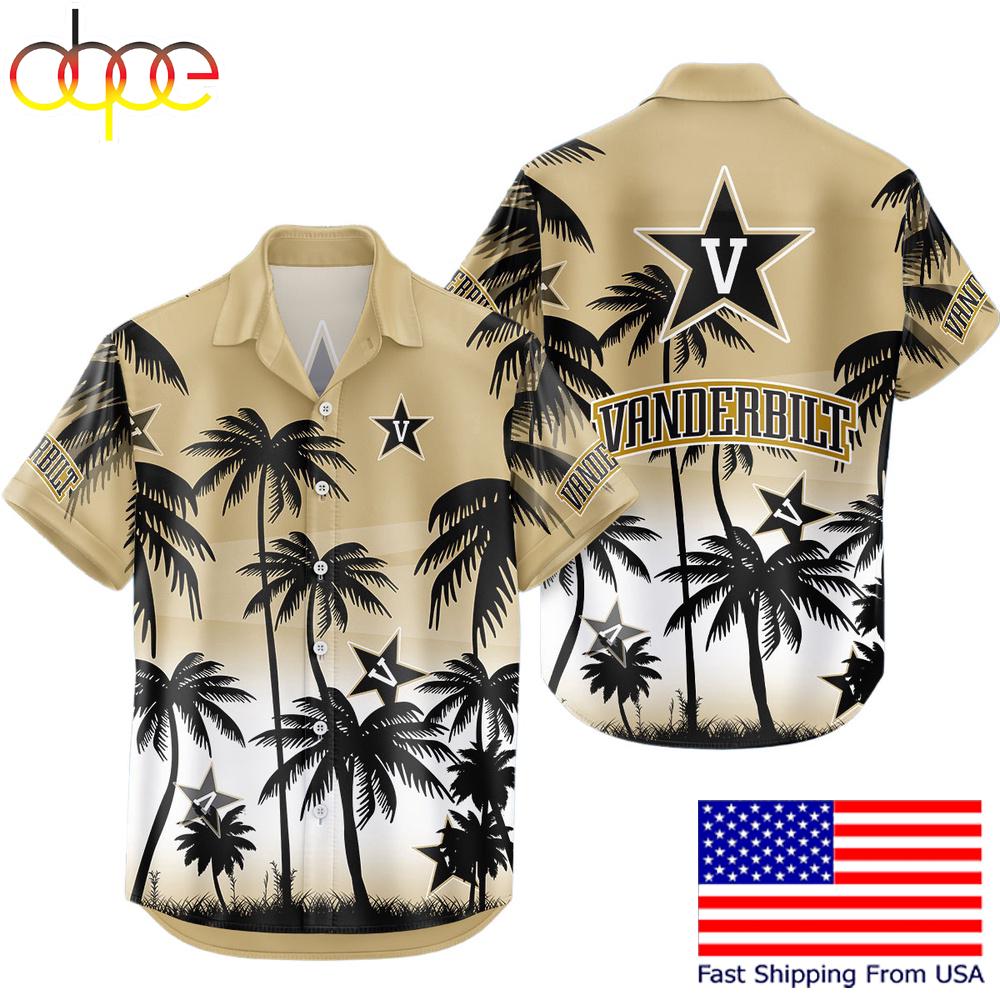Ncaa Vanderbilt Commodores Coconut Forest Tropical Style Hawaiian Shirt For Fans