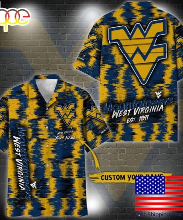 Ncaa West Virginia Mountaineers Custom Ikat Hawaiian Shirt For Fans