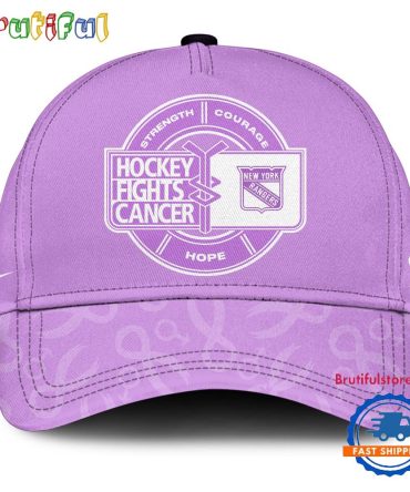New York Rangers 2025 Nhl Hockey Fights Cancer Limited Edition Cap