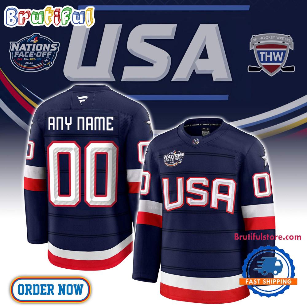 Nhl 4 Nations Usa Premium Hockey Jersey
