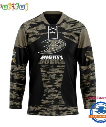 Nhl Anaheim Ducks Custom Honoring Veterans Camo Hockey Jersey