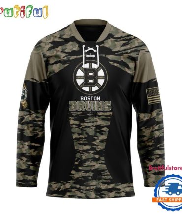 Nhl Boston Bruins Custom Honoring Veterans Camo Hockey Jersey