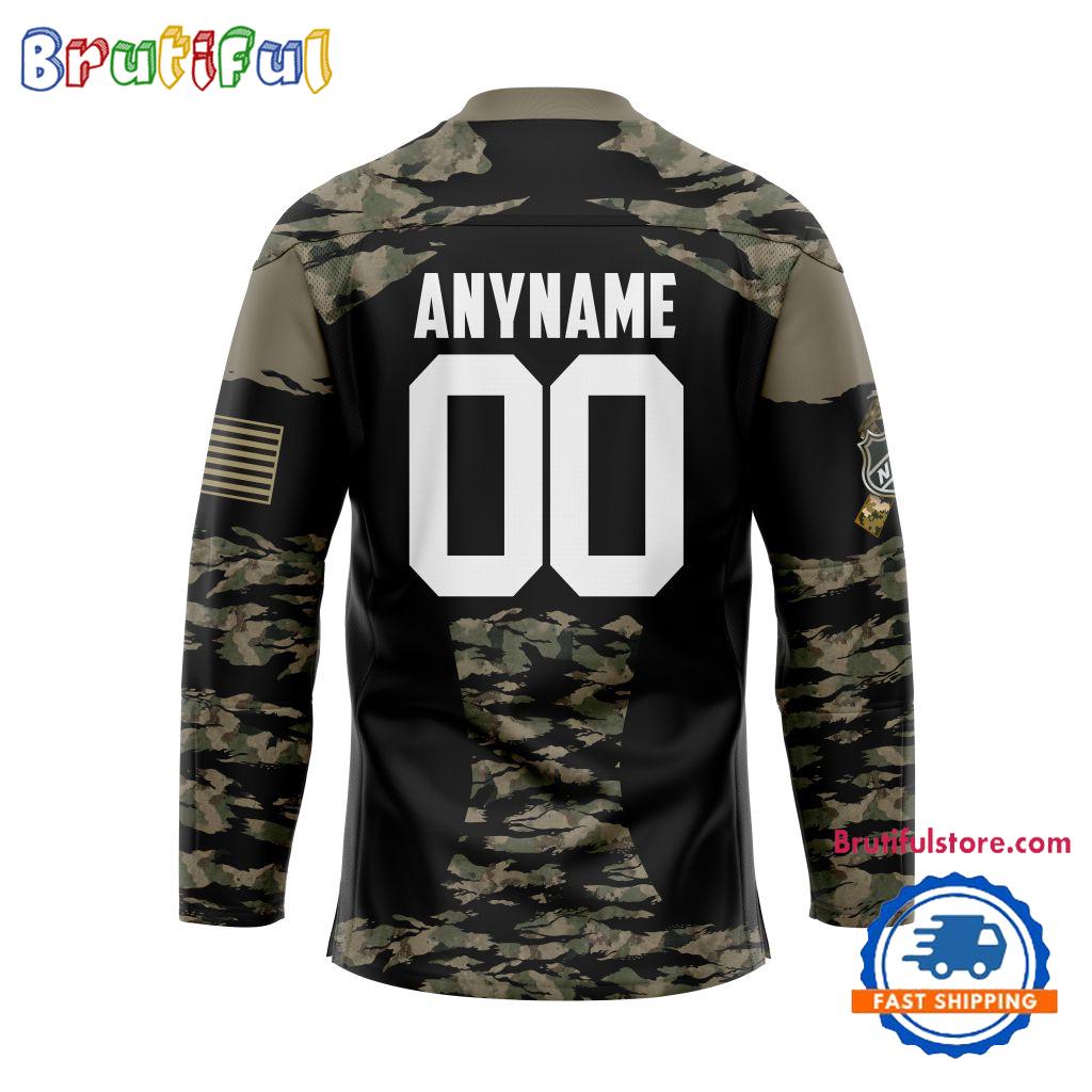 Nhl Boston Bruins Custom Honoring Veterans Camo Hockey Jersey - Image 2