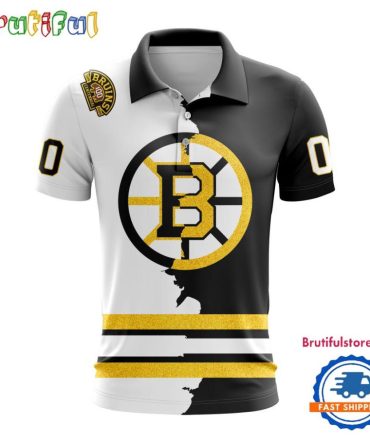 Nhl Boston Bruins Personalize Home Mix Away Kits Polo Shirts