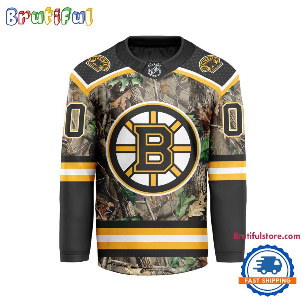Nhl Boston Bruins Special Realtree Camo Hunting Hockey Jersey