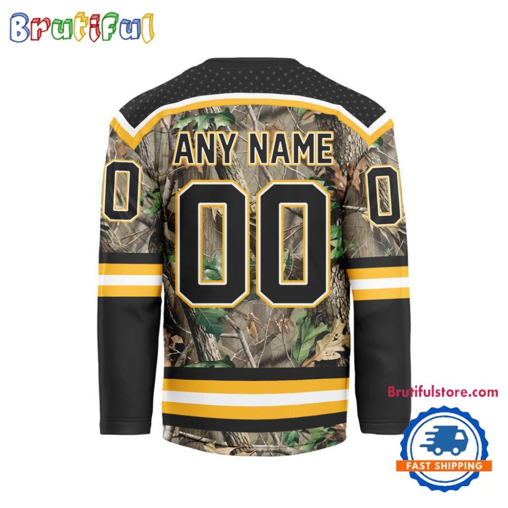 Nhl Boston Bruins Special Realtree Camo Hunting Hockey Jersey - Image 2