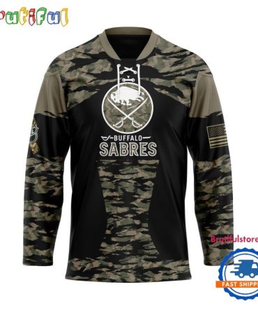 Nhl Buffalo Sabres Custom Honoring Veterans Camo Hockey Jersey