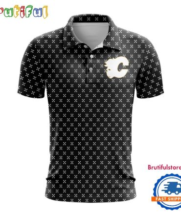 Nhl Calgary Flames Hockey Team Polo Shirt