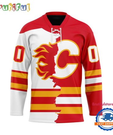 Nhl Calgary Flames Home Mix Away Hockey Jersey
