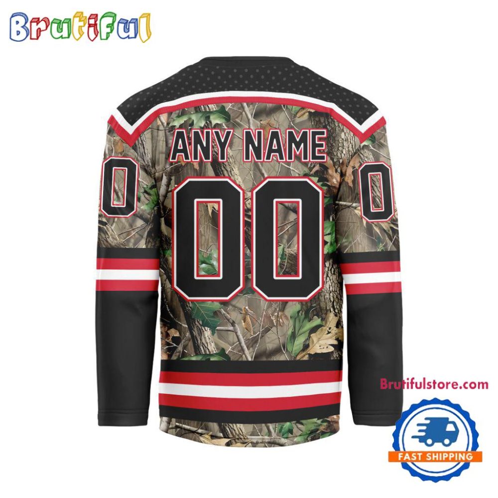 Nhl Carolina Hurricanes Special Realtree Camo Hunting Hockey Jersey - Image 2