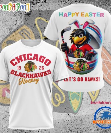Nhl Chicago Blackhawks Hockey Team Mascot Design Happy Easter Day T Shirt