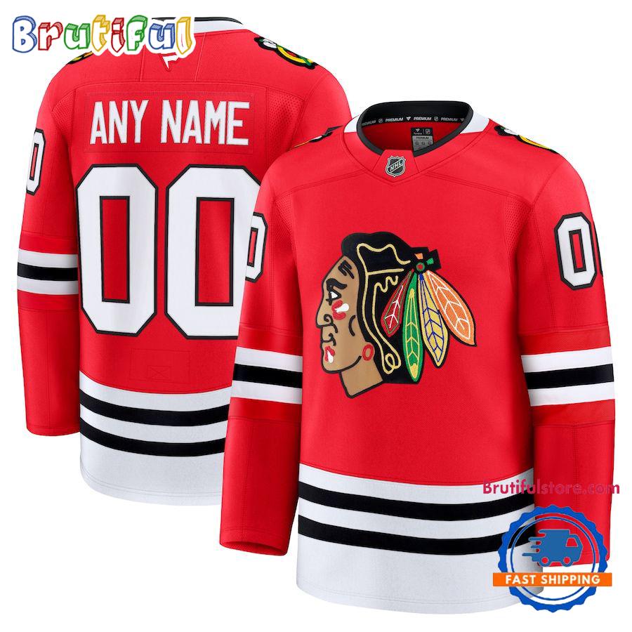 Nhl Chicago Blackhawks Home Premium Custom Hockey Jersey