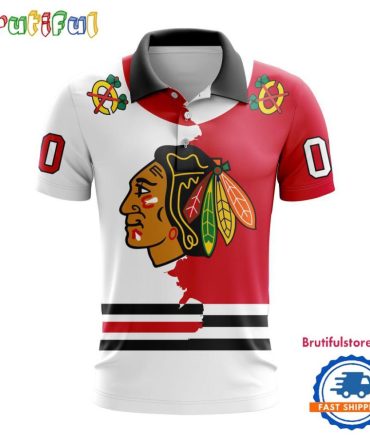 Nhl Chicago Blackhawks Personalize Home Mix Away Kits Polo Shirts