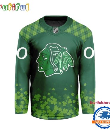 Nhl Chicago Blackhawks St.patrick's Day Hockey Jersey, Nhl Patricks Day Jersey