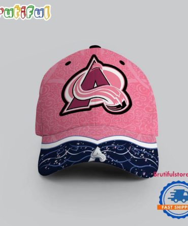 Nhl Colorado Avalanche Hockey Fights Against Cancer Design Cap