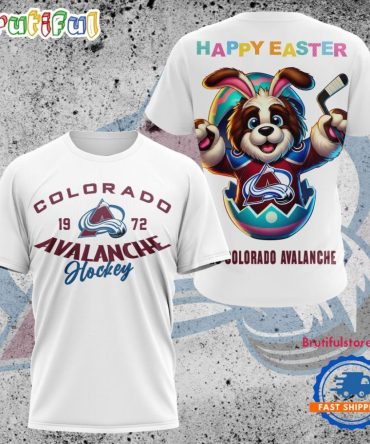 Nhl Colorado Avalanche Hockey Team Mascot Design Happy Easter Day T Shirt